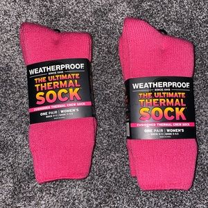NWT Weatherproof Thermal Pink Socks- 2 Pairs